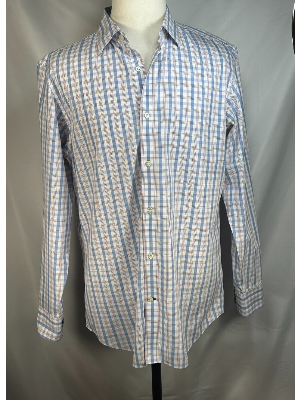 Banana Republic Non-Iron Tailored Slim Button Up Blue Mens L